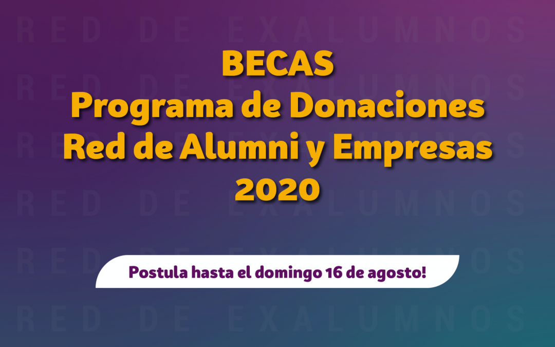 Proceso de Becas Programa de Donaciones Red Alumni y Empresas 2020